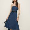 Reformation Zoie Denim Midi Dress Clearance