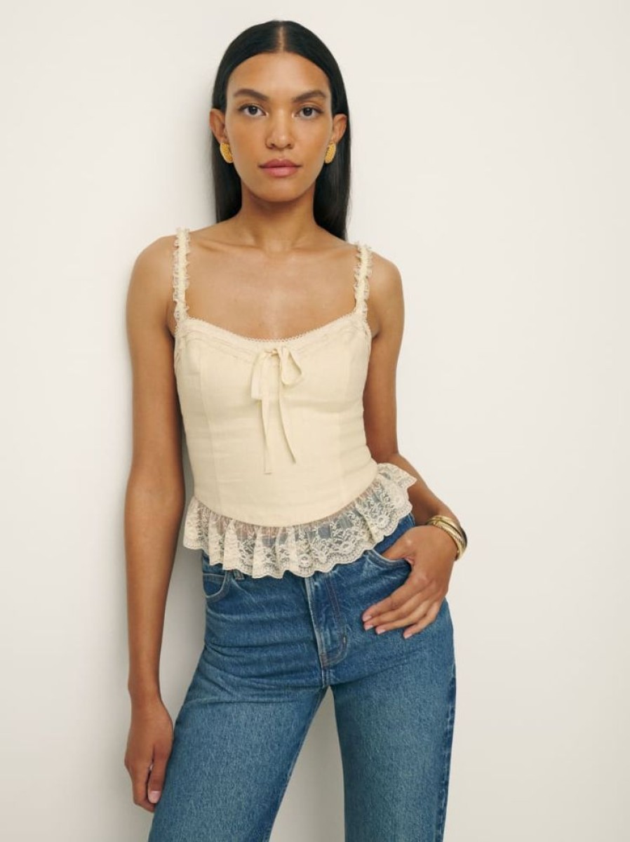 Reformation Paola Linen Top Online