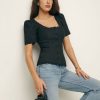 Reformation Anabella Linen Top Wholesale