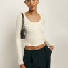 Reformation Billie Knit Top New