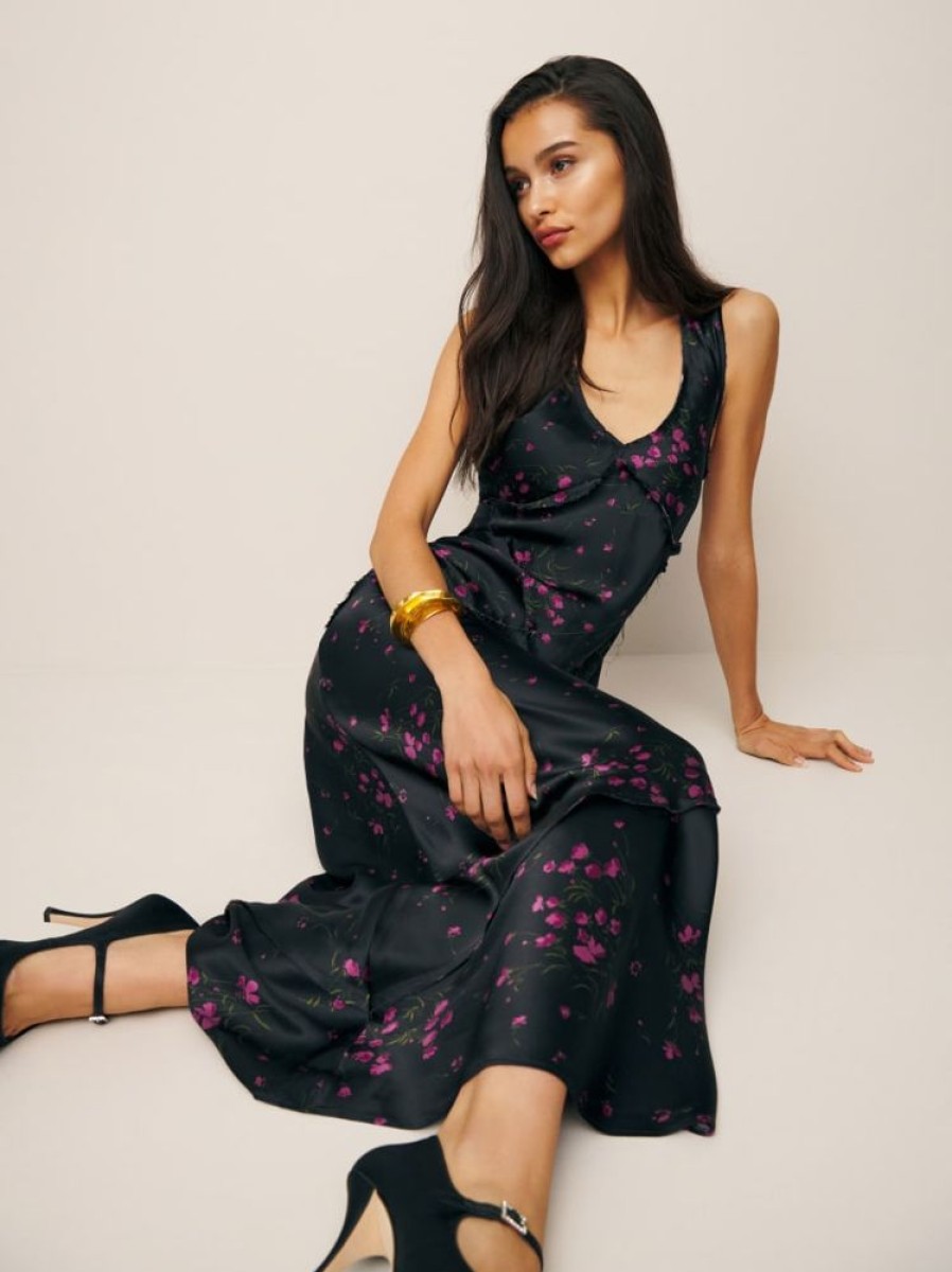 Reformation Talor Silk Dress Hot