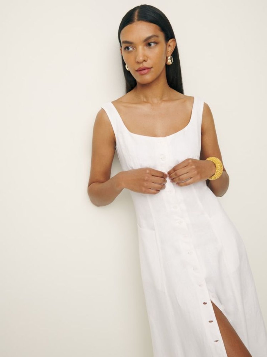 Reformation Louisa Linen Dress Best