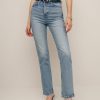 Reformation Cynthia Stretch High Rise Straight Jeans Clearance