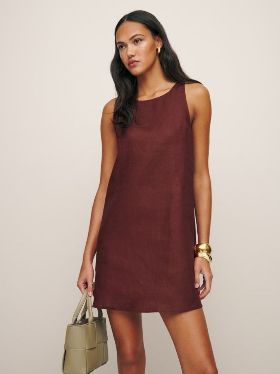 Reformation Jessi Linen Dress Hot