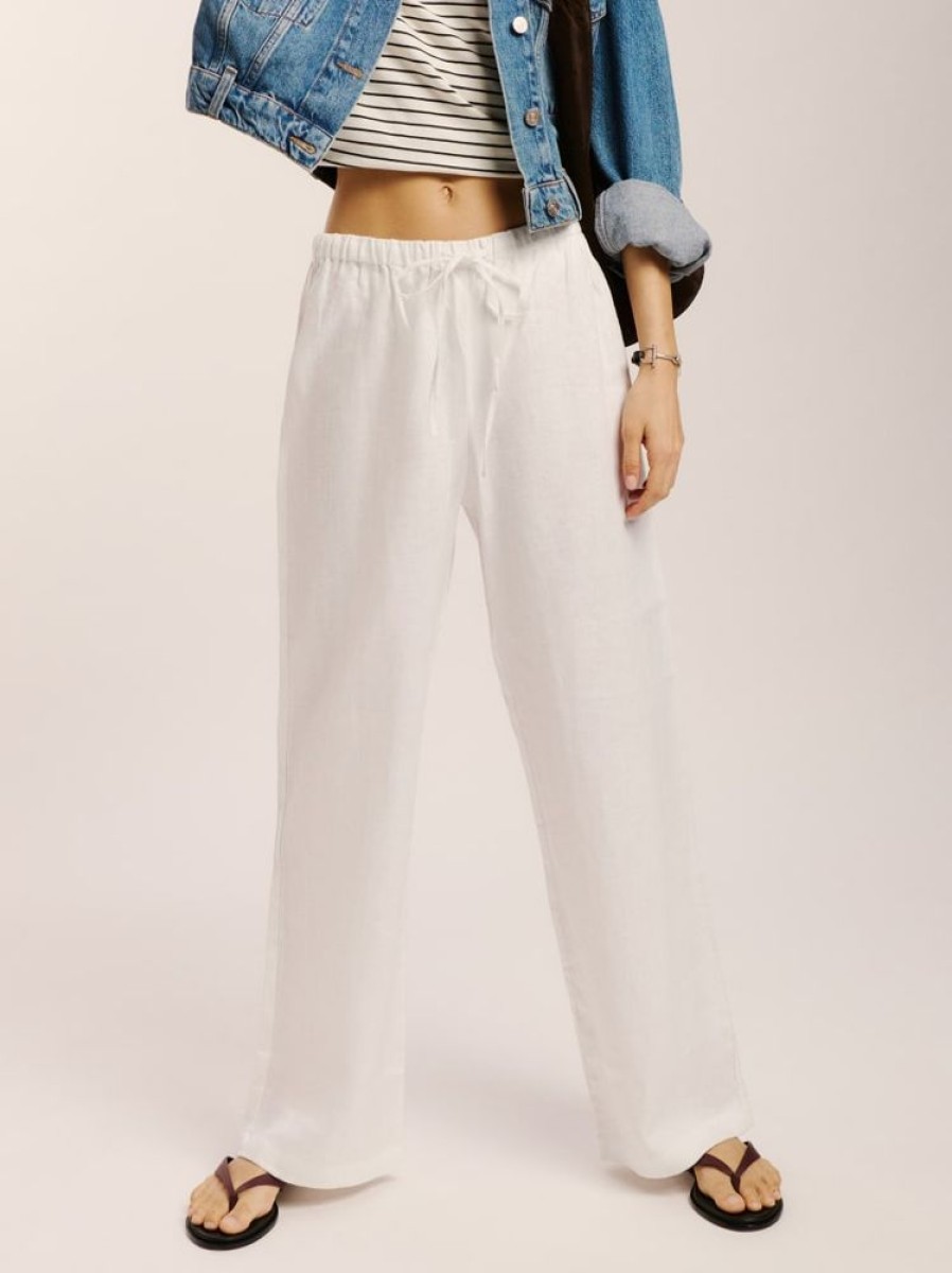 Reformation Olina Linen Pant Clearance