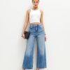 Reformation Cary High Rise Slouchy Wide Leg Cropped Jeans New