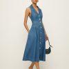 Reformation Ellison Denim Midi Dress Wholesale