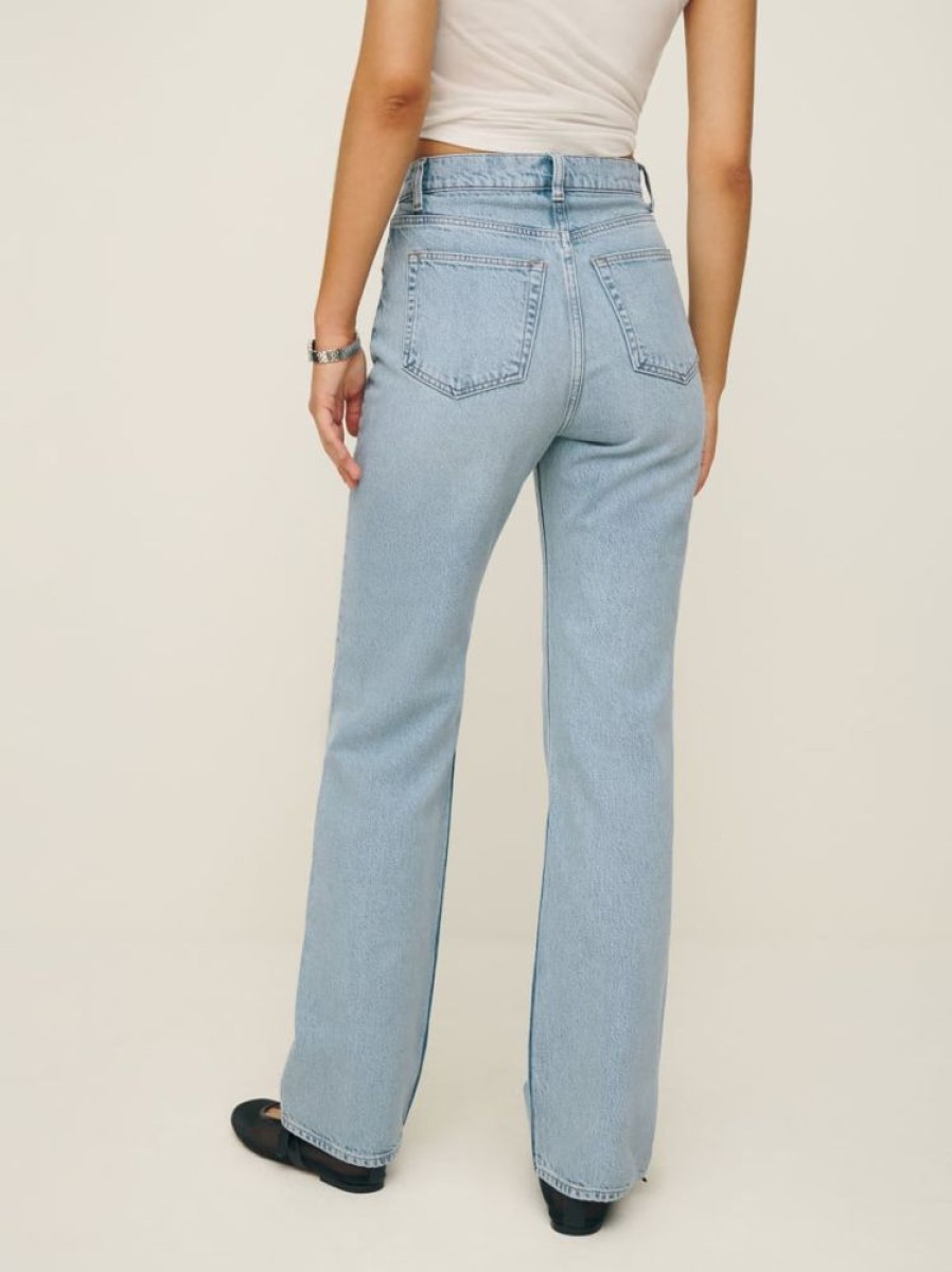 Reformation Abby High Rise Straight Jeans Clearance