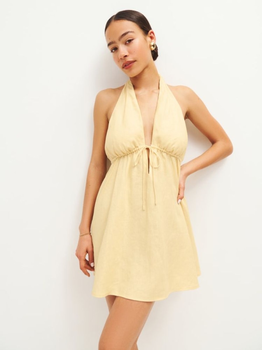 Reformation Carlena Linen Dress New