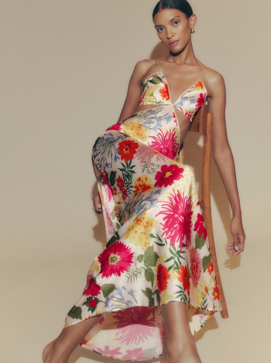 Reformation Poppies Silk Dress Online