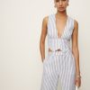 Reformation Sofia Cropped Linen Vest Clearance