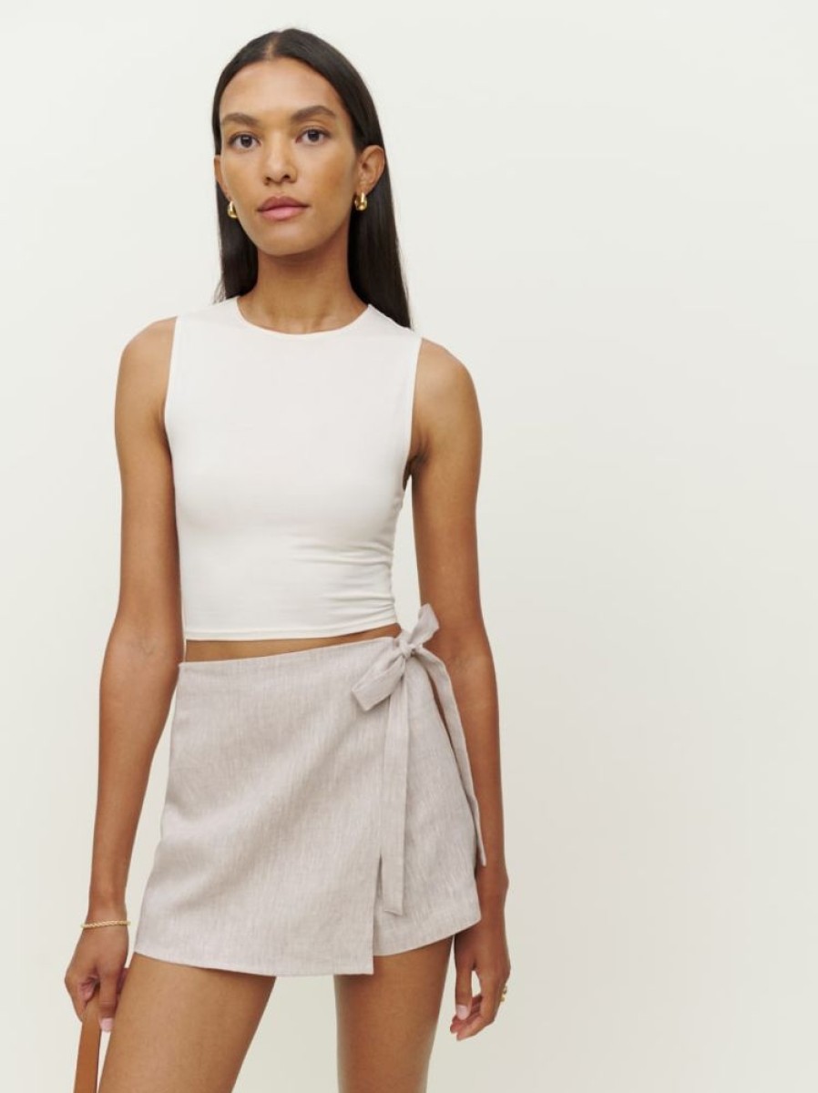 Reformation Eva Linen Skort Online