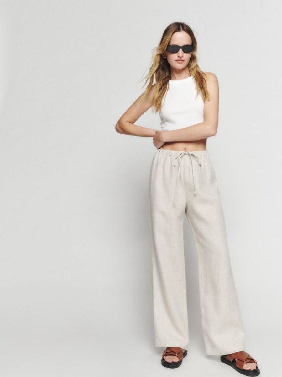 Reformation Petites Olina Linen Pant Best